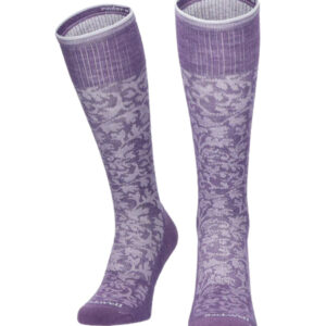 Sockwell Kompressionssocken mit Merinowolle in violette mit hellem Muster, Kompression entspricht Klasse 1